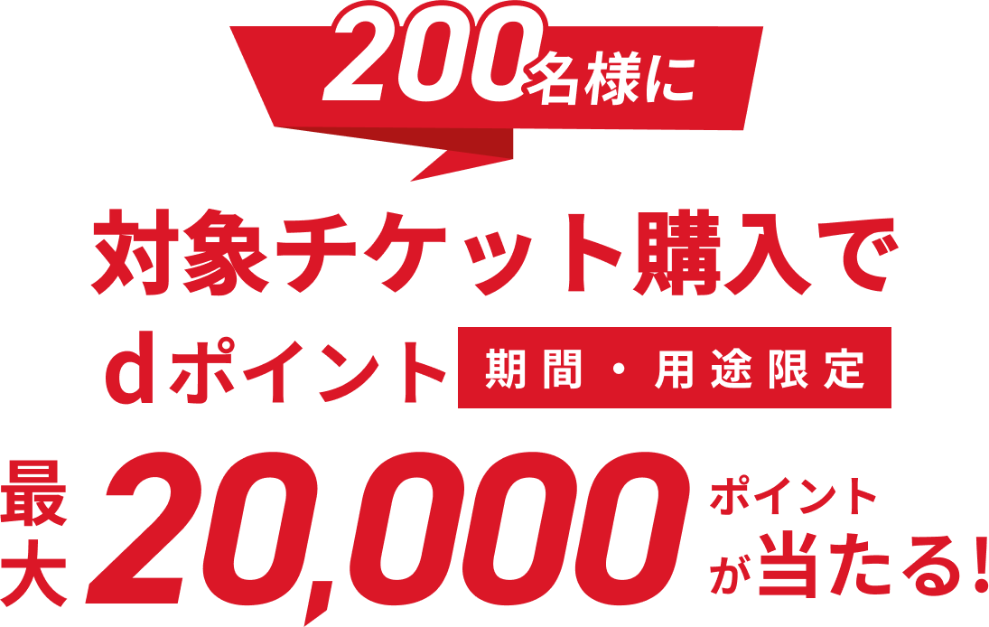 ⭐︎値下げ！即購入で¥200引き！購入希望の方はコメント下さい！ 対象チケット購入でdポイント(期間・用途限定)最大 20,000ポイントが